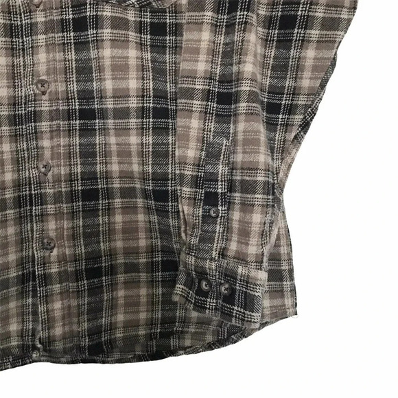 Casual Country Long Sleeve Button Down Plaid Shirt Size Large - Picture 3 of 5